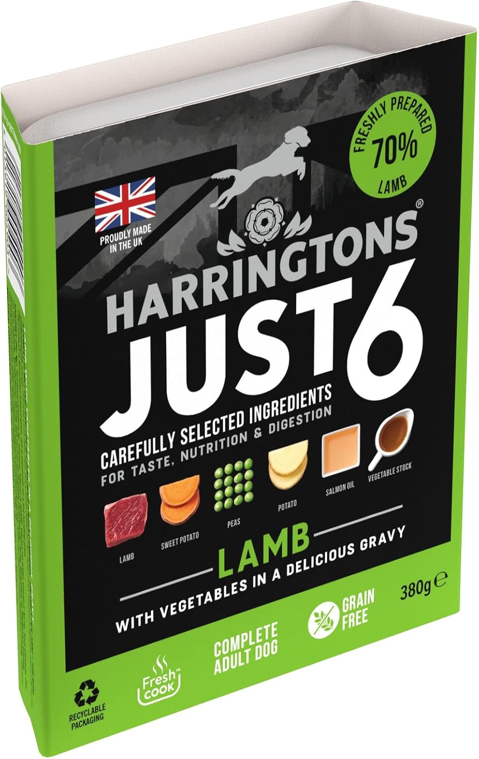 Harringtons Just 6 Lamb Grain Free Adult Wet Dog Food 380g