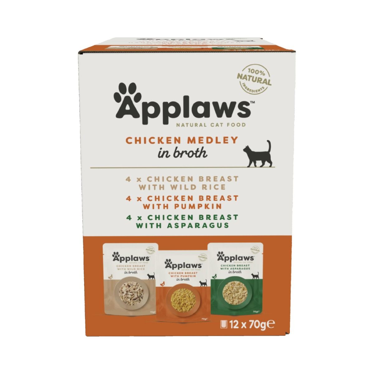 Applaws Chicken Multipack Adult Wet Cat Food 12 x 70g Pouch