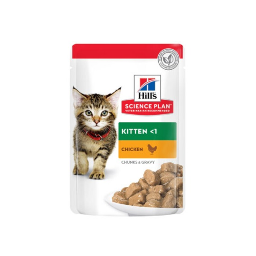 Science Plan Tender Chunks in Gravy Kitten Chicken Pouches (85g)