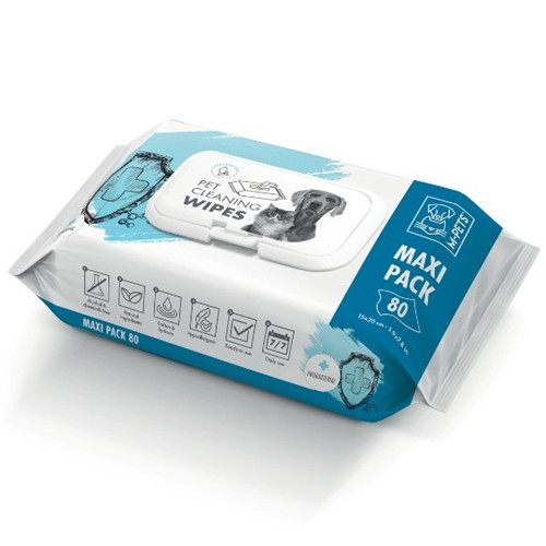 M-PETS Pet Cleaning Wipes Anti-bacterial Maxi Pack 80pcs