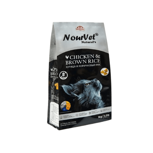 Nourvet Kitten & Adult Cat Dry Food Chicken With Brown Rice 500 GMS