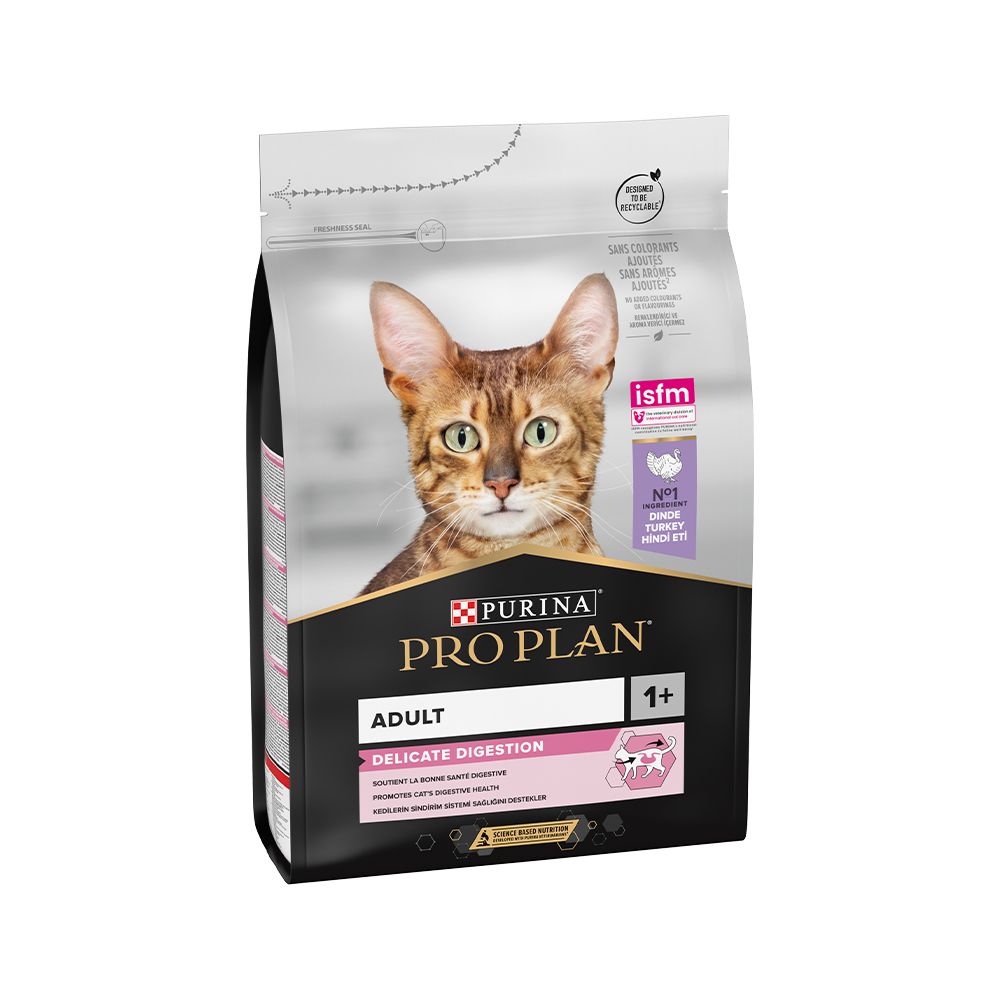 Purina Pro Plan Adult Delicate Digestion, Dry Cat Food with Turkey, 1.5 kg