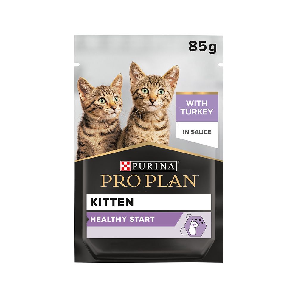 Purina Pro Plan Kitten, Wet Cat Food, Turkey in Gravy, 85g, Pack of 12