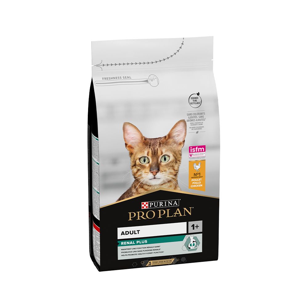 Purina Pro Plan Adult Renal Plus Everyday Dry Cat Food with Chicken, 1.5 kg