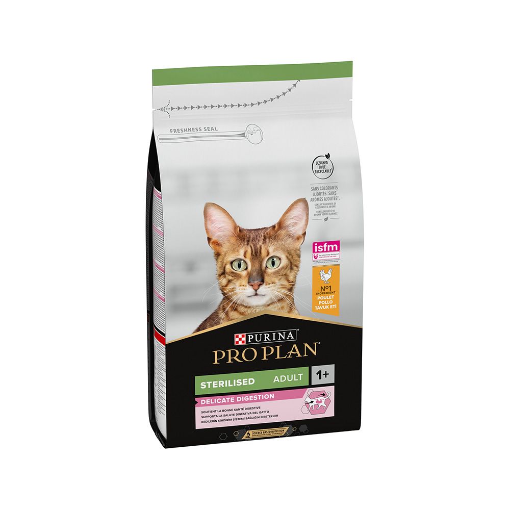 Purina Pro Plan Sterilised Adult Delicate Digestion Dry Cat Food with Chicken, 1.5 kg