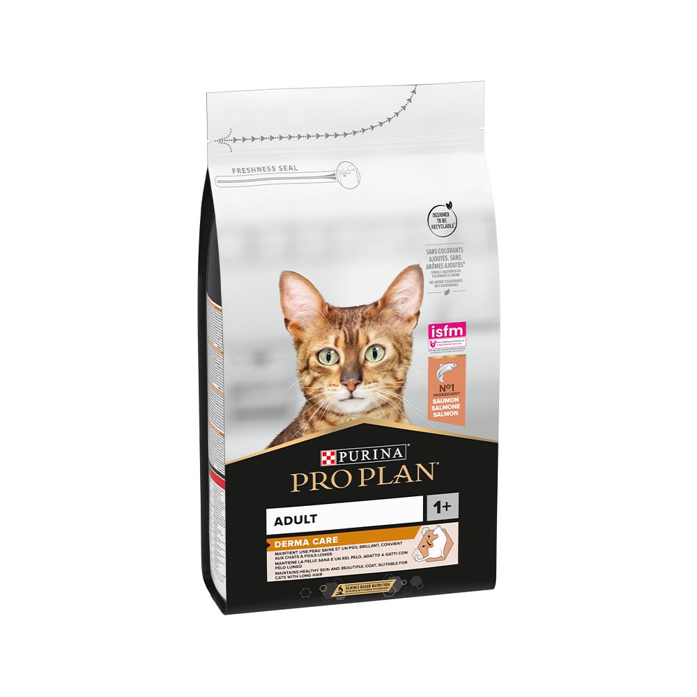 Purina Pro Plan Adult Derma Care, Dry Cat Food with Salmon, 1.5 kg