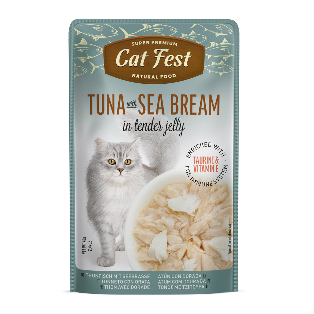 Cat Fest Tuna With Sea Bream In Tender Jelly For Cats 70g