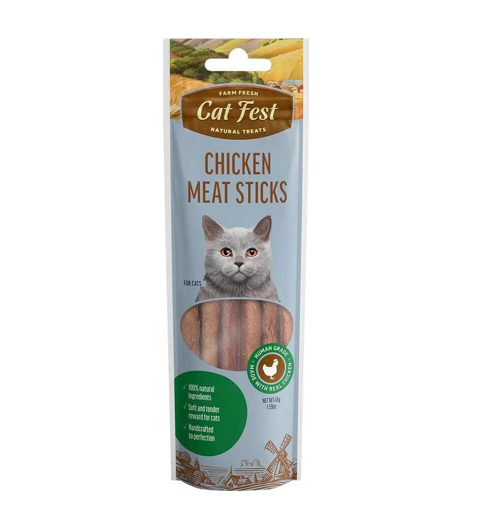 CAT FEST MEAT STICKS FOR CAT TREATS 45G