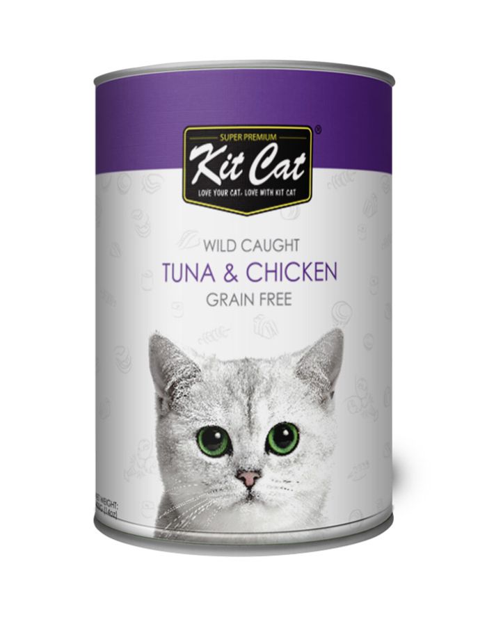 Kit Cat Tuna & Chicken Cat Food 400g | Natural Wet Food for Cats