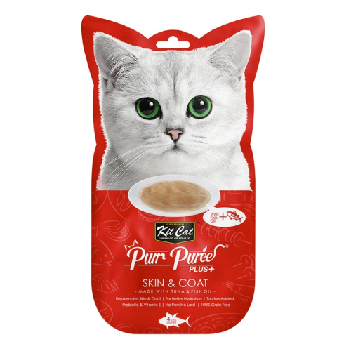 Kit Cat Purr Puree Plus+ Tuna & Fish Oil (Skin & Coat)