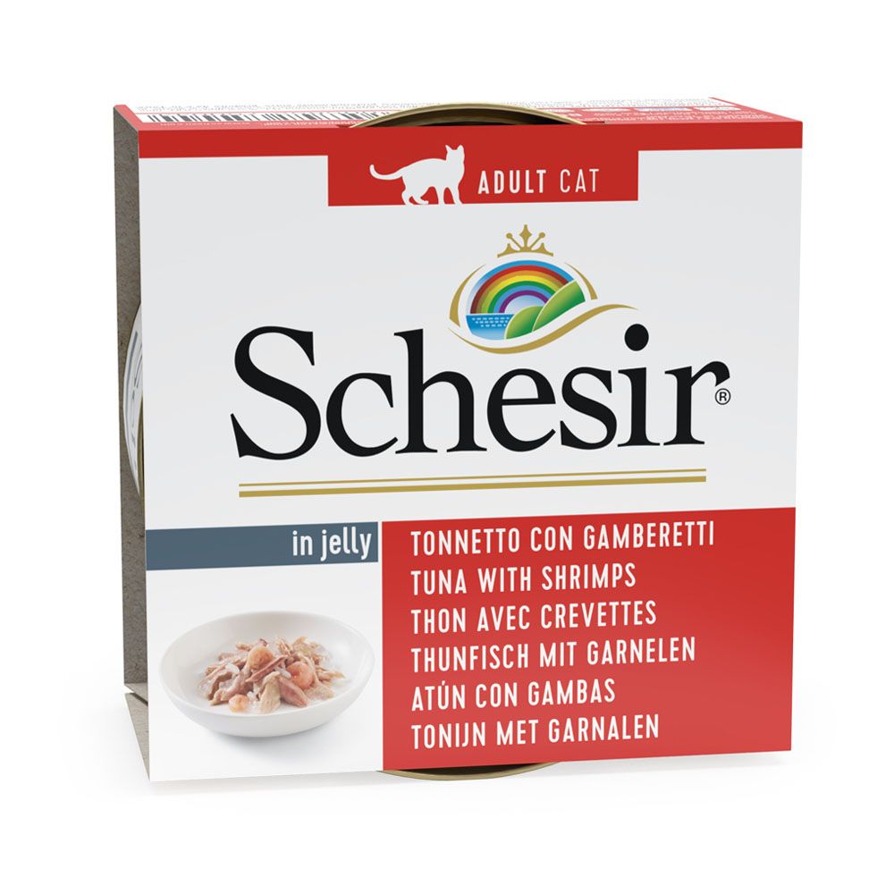 Schesir Tuna with Shrimp in Jelly Canned Cat Food - 85 g