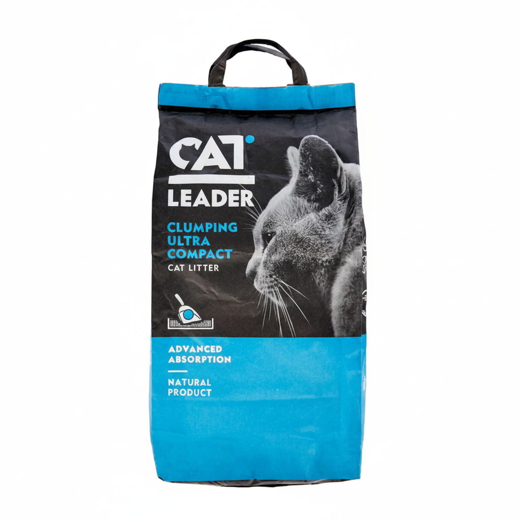 Geohellas Cat Leader Clumping Ultra Compact Cat Litter[Weight - 10kg, Flavor - Unscented]