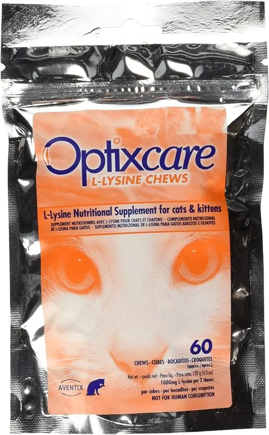 OPTIXCARE L-LYSINE CHEWS FOR CATS 60 PACK