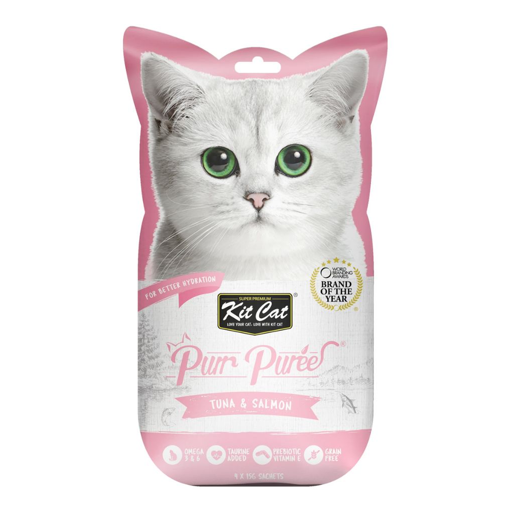 Kit Cat Purr Puree Tuna & Salmon – Grain-Free Lickable Cat Treat