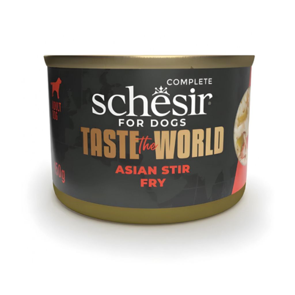 Schesir Asian Stir Fry Wet Dog Food, 150g x 8 Cans – Taste The World