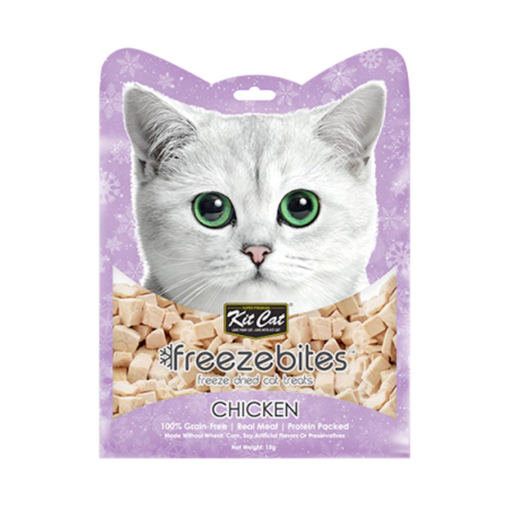 Kit Cat Freezebites Chicken 15g – Natural Single-Ingredient Cat Treats