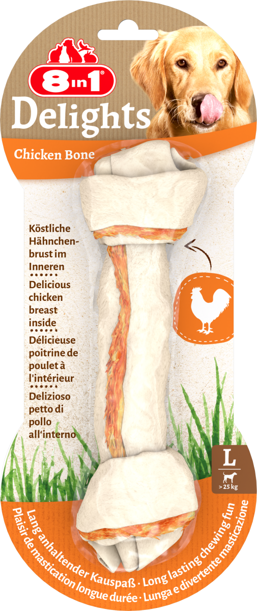 8in1 Delights Chicken Bones L, 85 g
