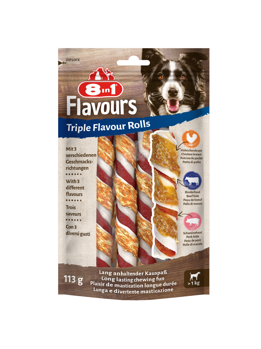 8in1 Triple Flavour Rolls 113 g