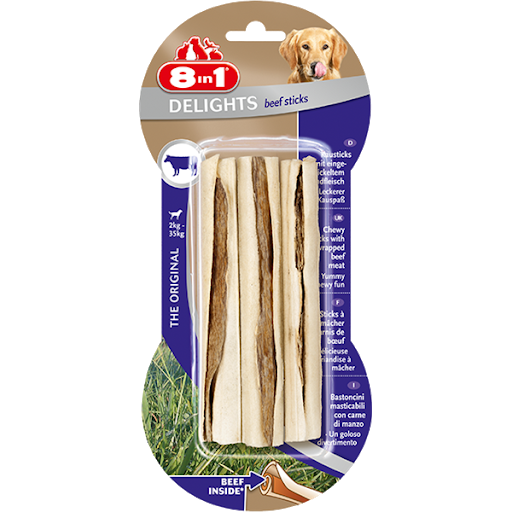 8in1 Delights Beef Sticks 3 pcs, 75 g