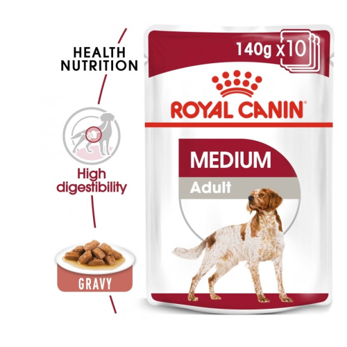 SIZE HEALTH NUTRITION MEDIUM ADULT (WET FOOD - POUCHES) 1x140g