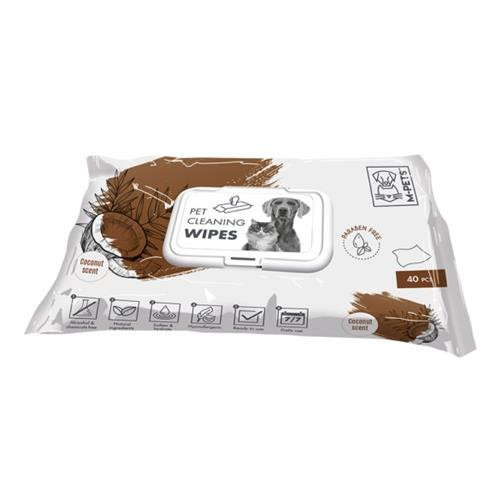 M-PETS Pet Cleaning Wipes Coconut 40pcs