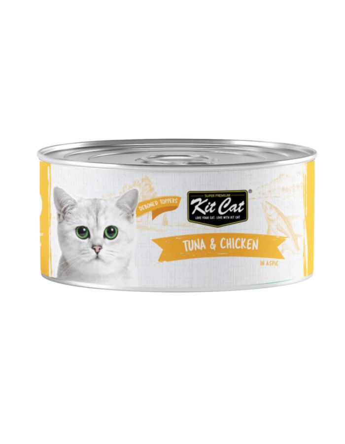 Kit Cat Tuna & Chicken 80g – 1 Box (24pcs) | Grain-Free Wet Cat Food for All Life Stages
