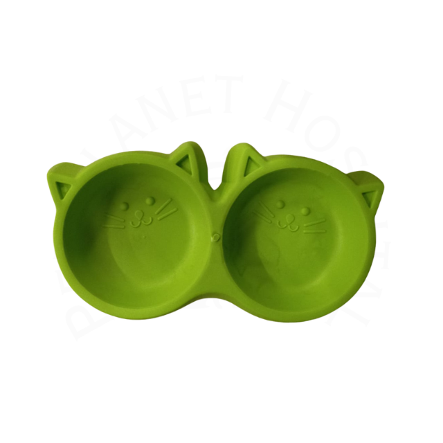 Double-Sided Cat Face Food Bowl