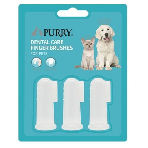 Purry Silicone Dental Care Finger Brushes Set For pets (3pcs)