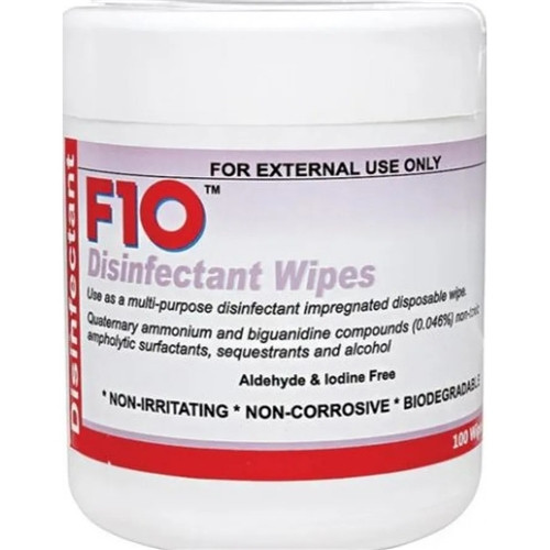 F10 Disinfectant Wipes Dispenser – 100 Wipes