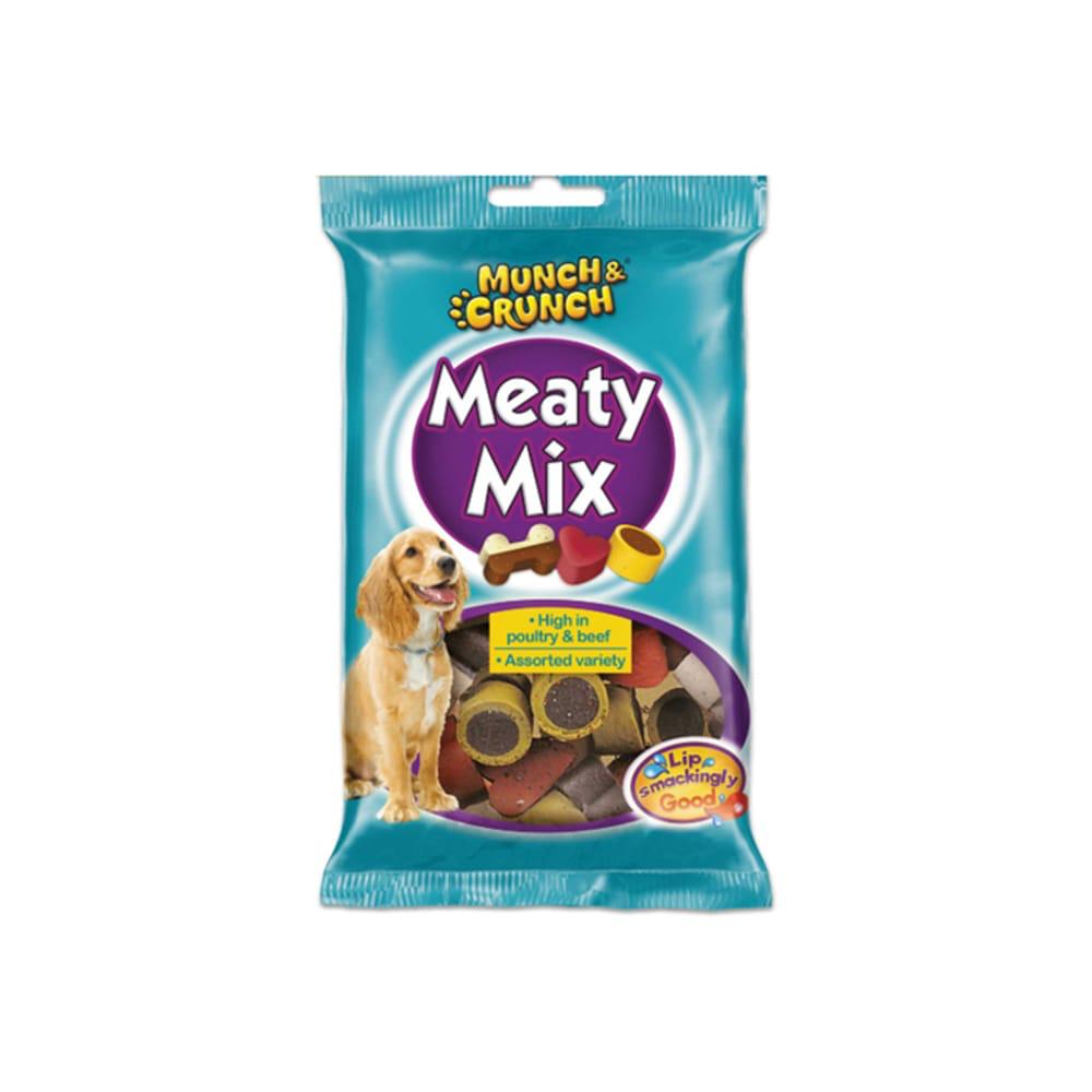 Munch &amp; Crunch Meaty Mix poultry n beef 140gm tr039h