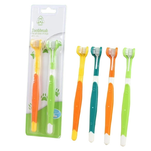 Dog and Cat Tooth Brush 3-Side