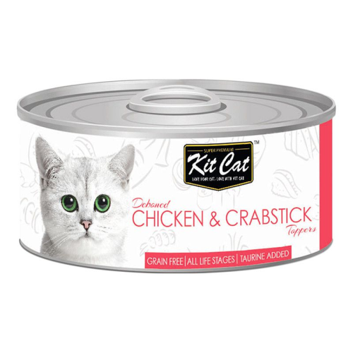 KITCAT TIN CHICK&CRAB TOPPERS 80G