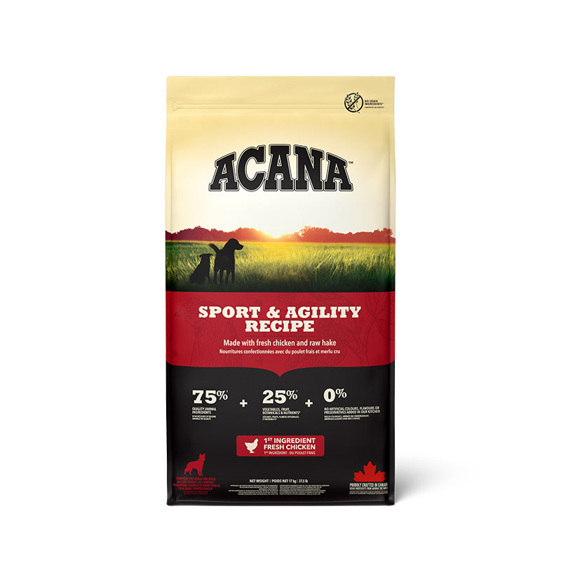 Acana Sports & Agility Recipe Dry Dog Food 17kg