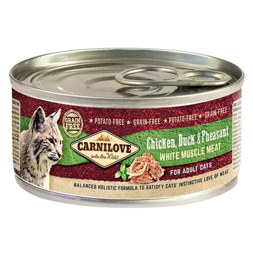 Carnilove Chicken, Duck & Pheasant for Adult Cats (Wet Food Cans) 100g