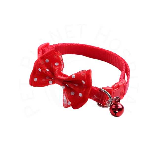 Adjustable Cat Collar Colorful Kitten Bow