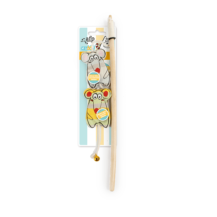 All for Paws Catoon - Curious Mice Wand Cat Toy