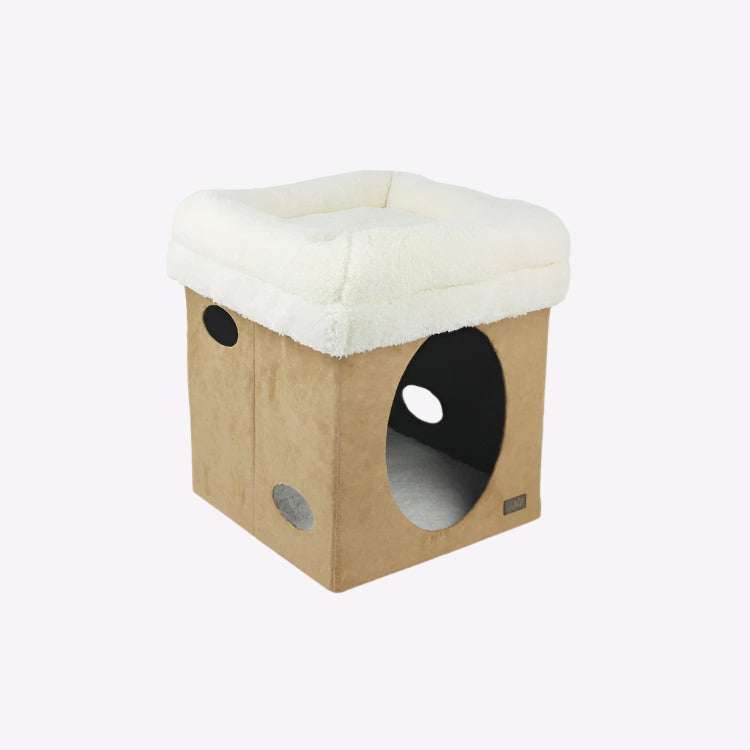 All For Paws Lambswool 2 in 1 Cat Castle