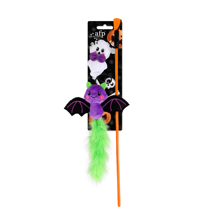 All For Paws Naughty Or Trick Cat Ghost & Bat Wand