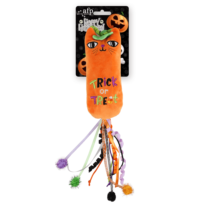 All For Paws Naughty Or Trick Cat Pumpkin Kicker Cat Toy