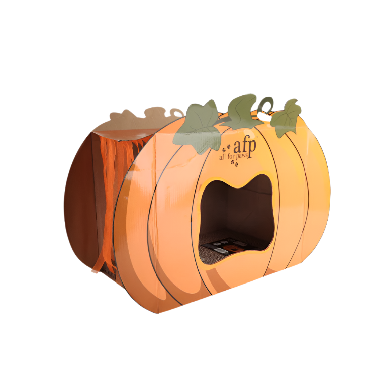 All For Paws Pumpkin Cat Scratcher Cave