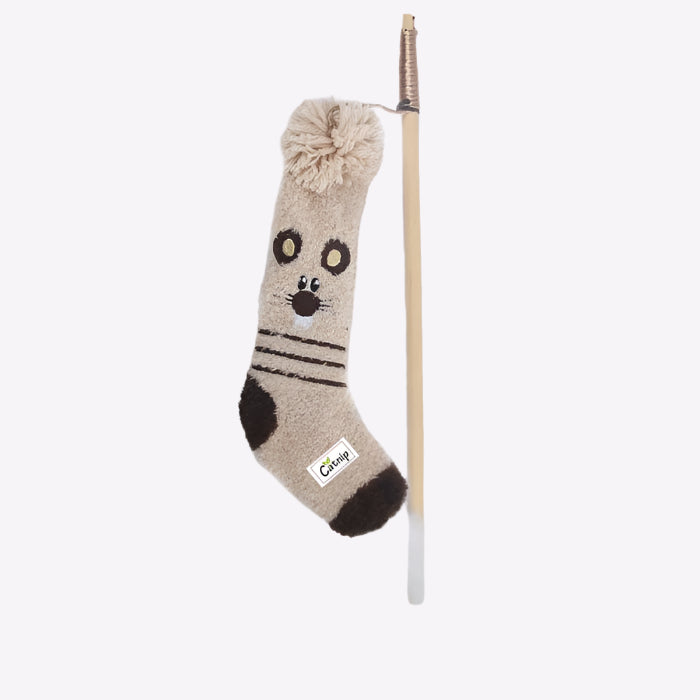 All For Paws Sock Cuddler - Sock Wand Mouse