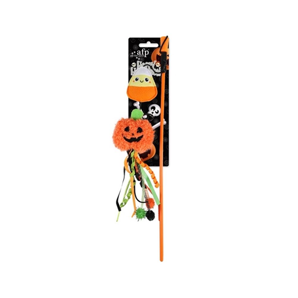 All For Paws Naughty or Trick Pumpkin and Candy Wand Cat Toy