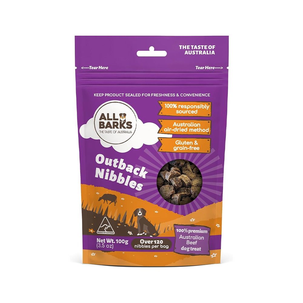 All Barks Outback Nibbles Beef Dog Treats - 100 g