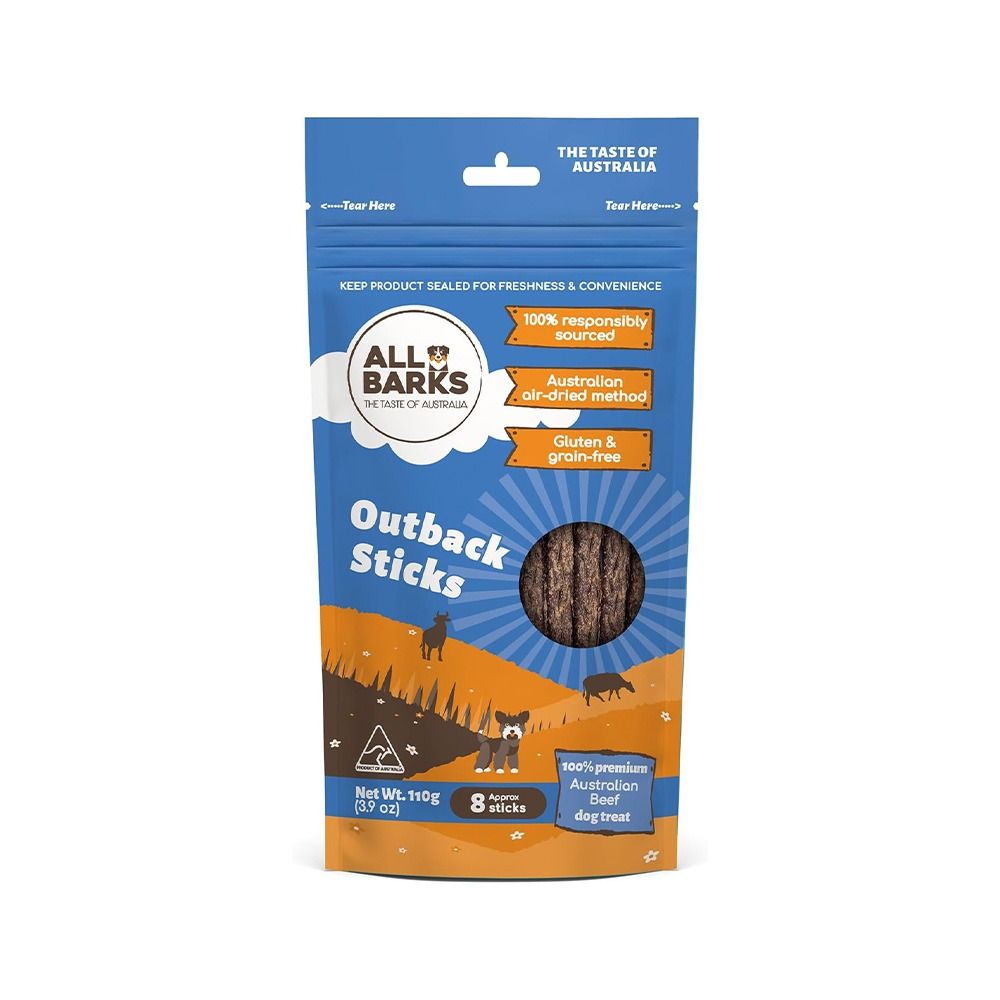 All Barks Outback Sticks Beef Dog Treats - 110 g