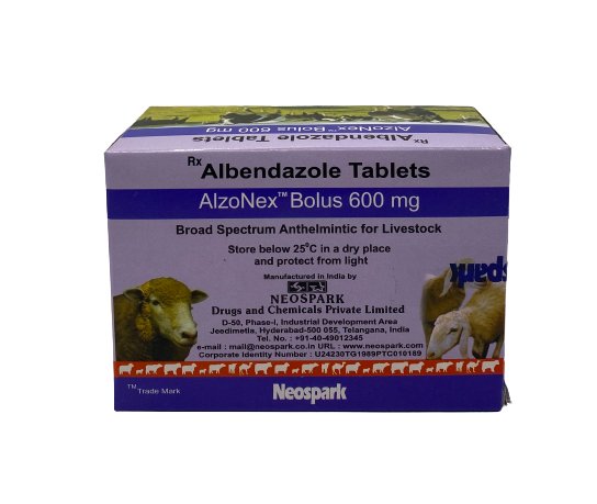 Alzonex Bolus 600mg - Albendazole Tablets