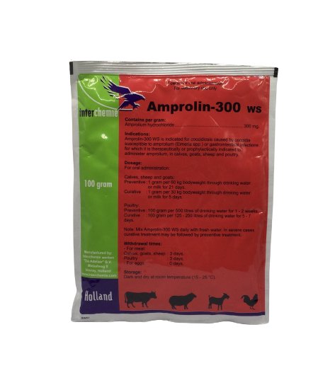 Amprolin-300 ws 100g for coccidiosis