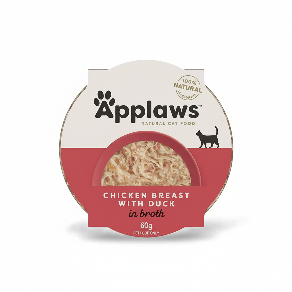 Applaws Chicken Breast with Duck in Broth Wet Cat Food 60g Pot