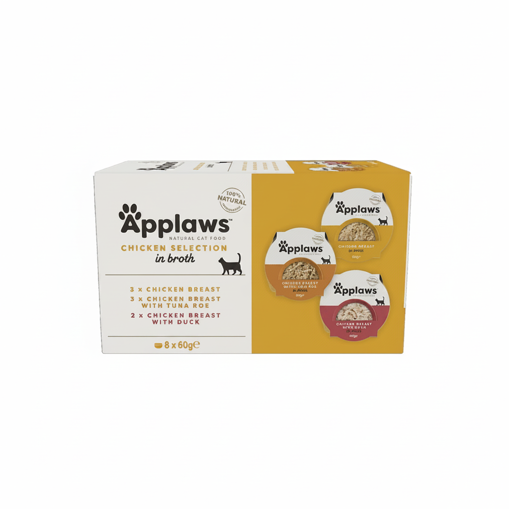 Applaws Chicken Selection in Broth Adult Wet Cat Food 8 x 60g Pot
