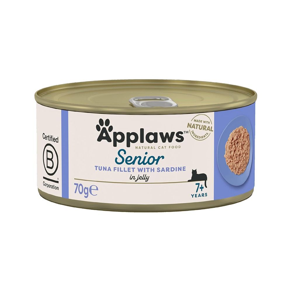 Applaws Tuna Fillet with Sardine in Jelly Senior Wet Cat Food - 70 g