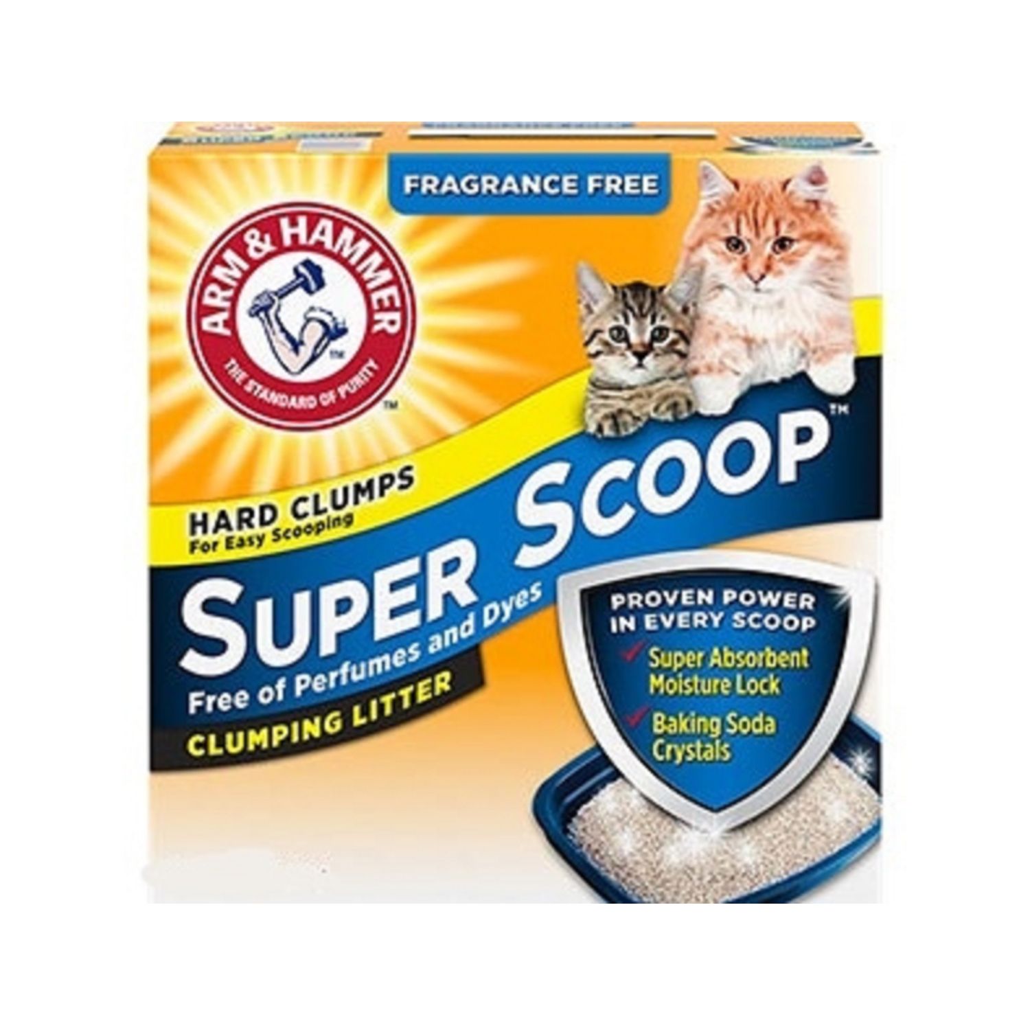 Arm & Hammer Fragrance Free Super Scoop Clumping Cat Litter - 6.35 Kg